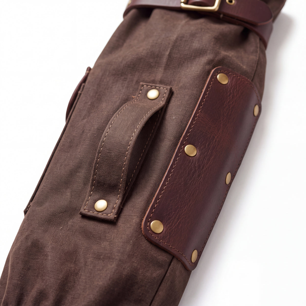 CANVAS Collection | Waxed Canvas Garden Sleeves — Forearm Protection with Tool Pocket & Leather Strap