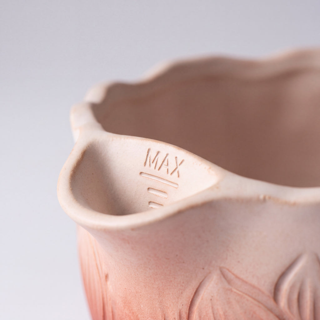 TERRA Collection | Self-Watering Terracotta Planter — Hand-Carved Lightweight Fiber Clay Pot