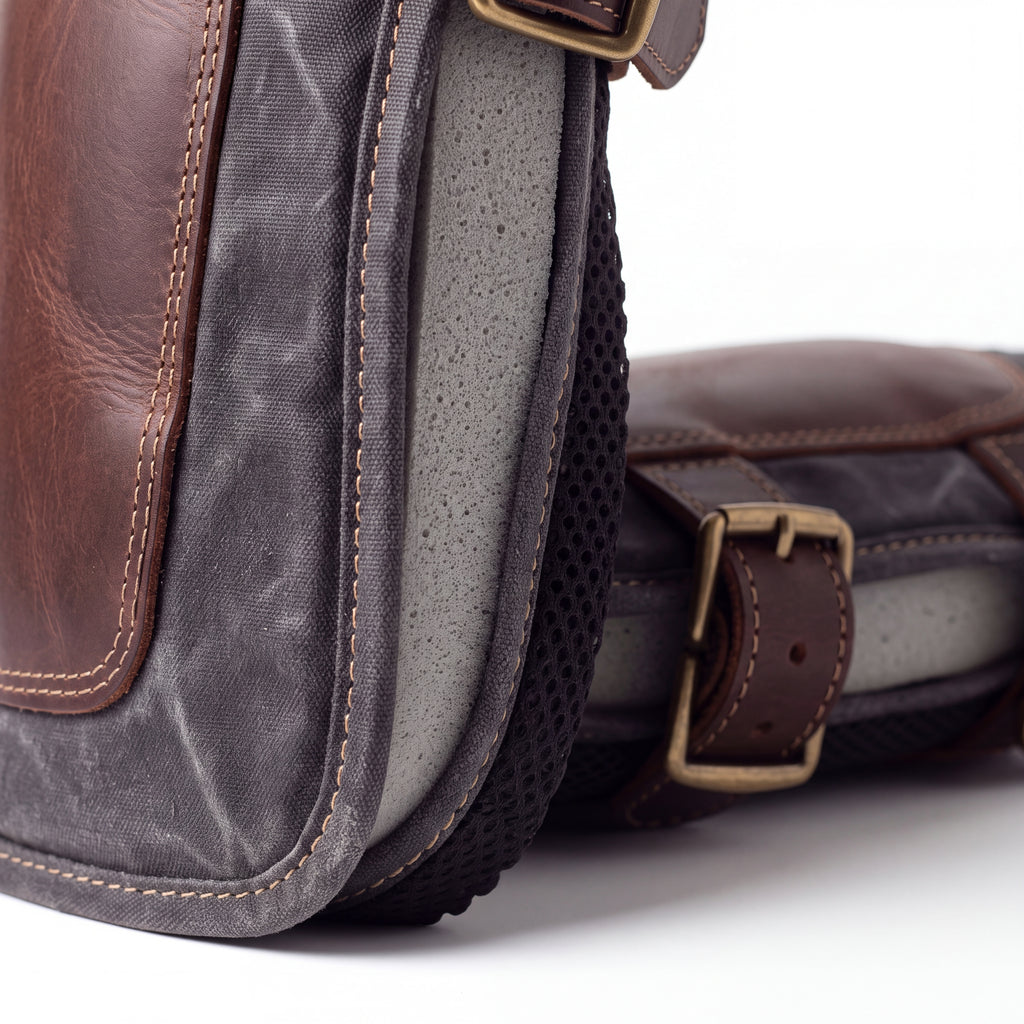 CANVAS Collection | Waxed Canvas Garden Sleeves — Forearm Protection with Tool Pocket & Leather Strap