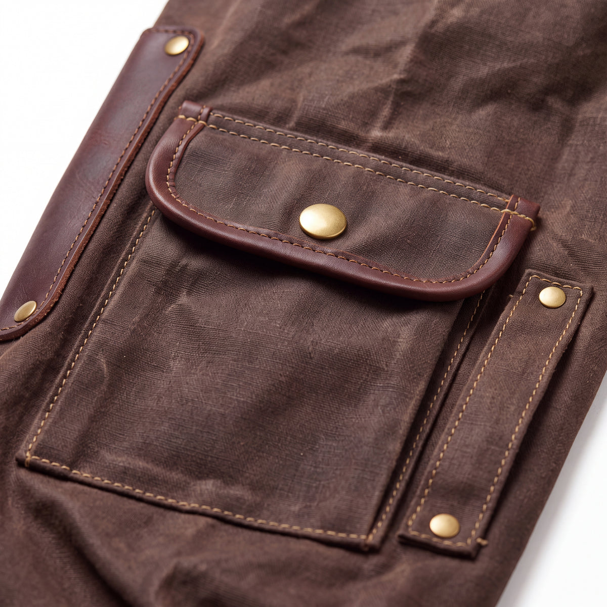CANVAS Collection | Waxed Canvas Garden Sleeves — Forearm Protection with Tool Pocket & Leather Strap