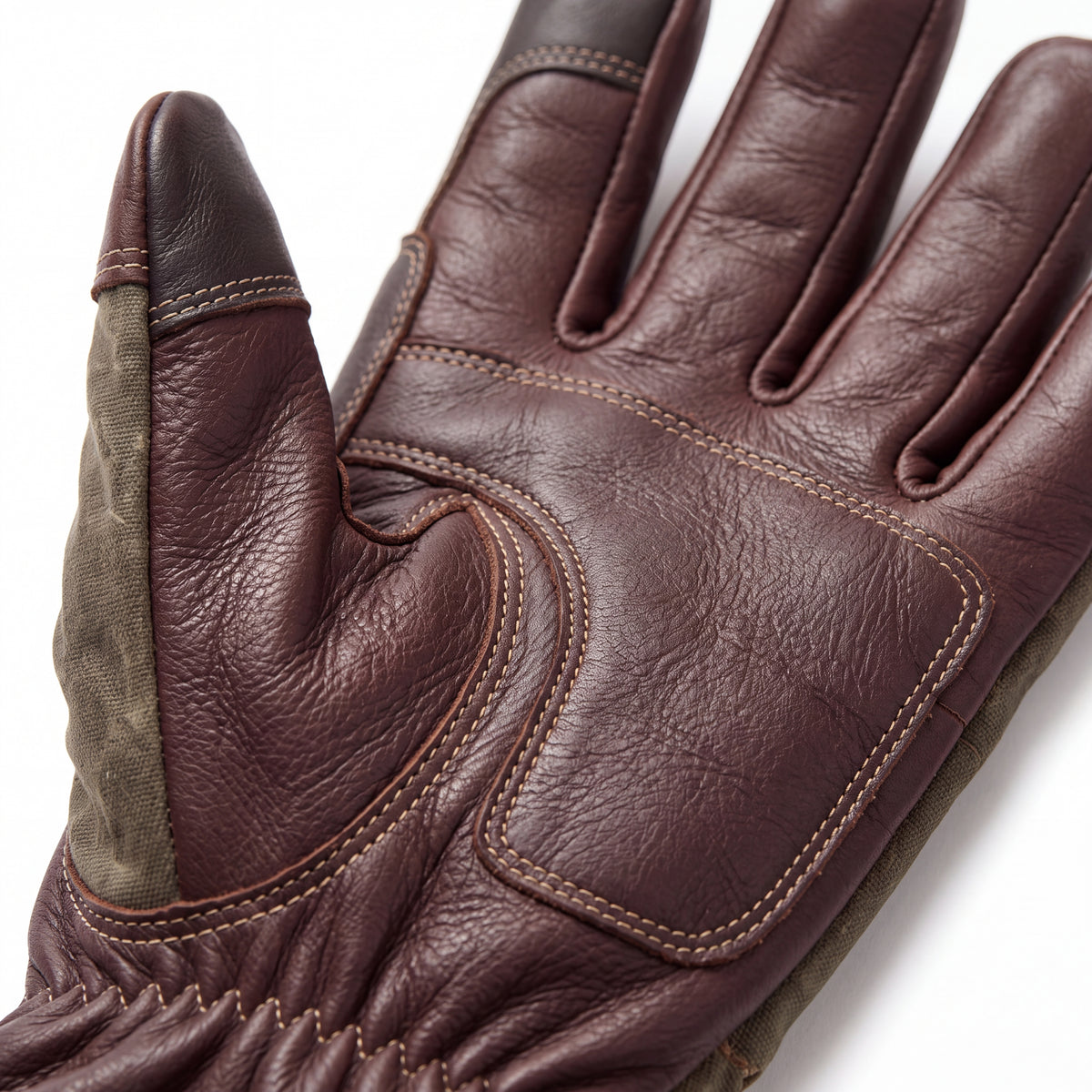 CANVAS Collection | Waxed Canvas Garden Gloves — Full-Grain Leather Palm, Brass Buckle Work Gloves