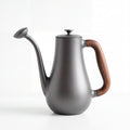 STEEL Collection | Cast Iron Long-Spout Watering Can — Walnut Handle, Brass Rose Sprinkler