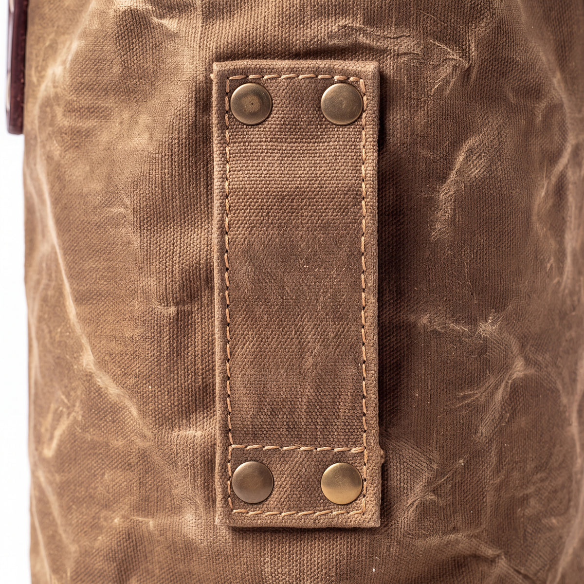 CANVAS Collection | Waxed Canvas Tool Bucket — Mini Cylindrical Garden Carry-All with Leather Handle & Drawstring