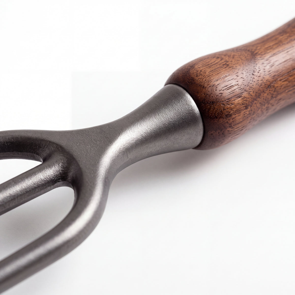 STEEL Collection | Cast Iron Garden Claw — Walnut Handle, Three-Tine Forged Cultivator & Weeder